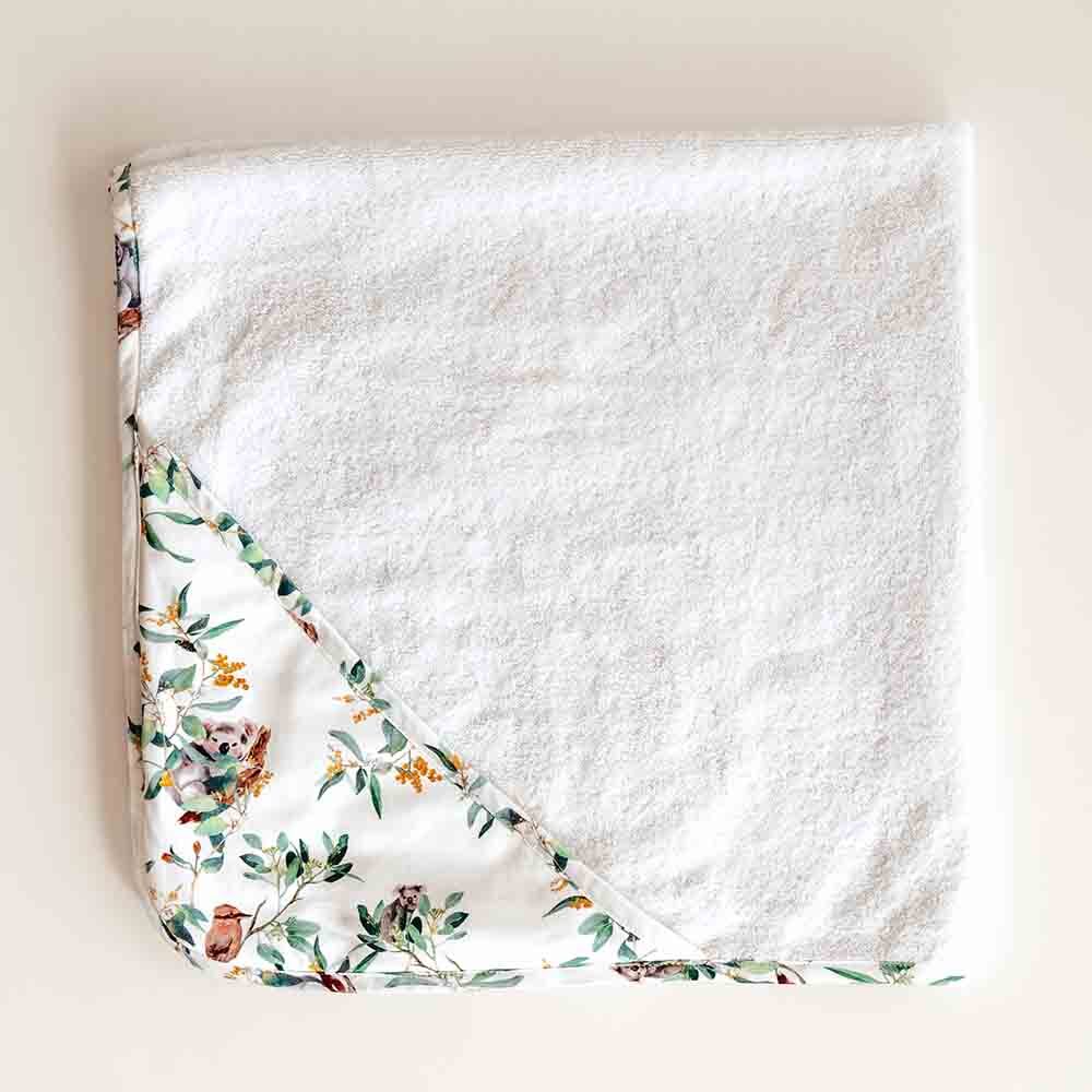 Organic Hooded Baby Towel - Eucalypt Towel Snuggle Hunny Kids 