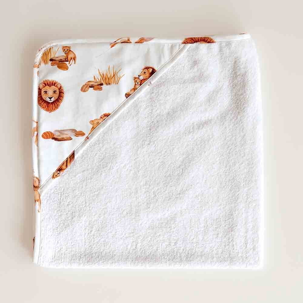 Organic Hooded Baby Towel - Lion Towel Snuggle Hunny Kids 
