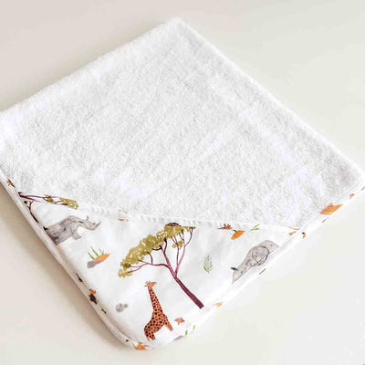 Organic Hooded Baby Towel - Safari Towel Snuggle Hunny Kids 