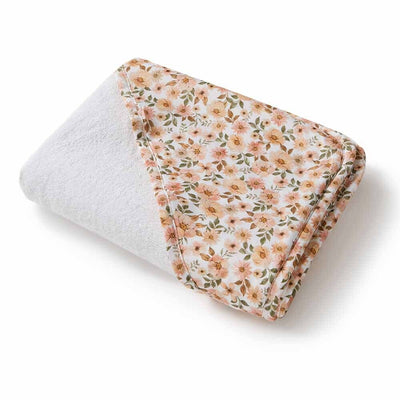 Organic Hooded Baby Towel - Spring Floral Towel Snuggle Hunny Kids 