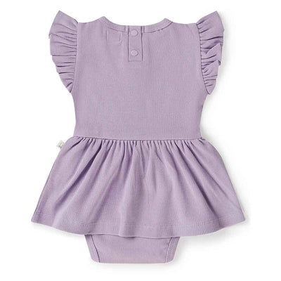 Organic Jacaranda Dress Short Sleeve Dress Snuggle Hunny Kids 