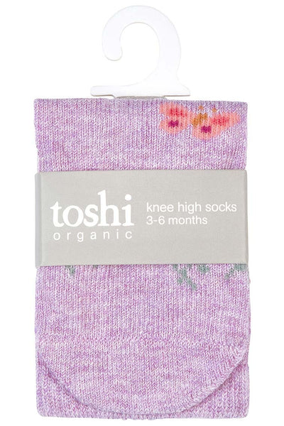 Organic Knee Jacquard Sock - Lavandula Socks Toshi 