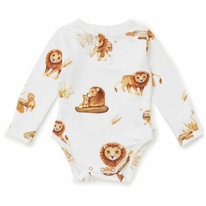 Snuggle Hunny - Organic Long Sleeve Bodysuit - Lion