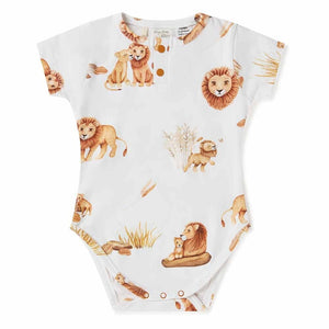 Snuggle Hunny - Organic Short Sleeve Bodysuit - Lion