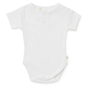 Snuggle Hunny - Organic Short Sleeve Bodysuit - Milk