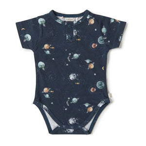 Snuggle Hunny - Organic Short Sleeve Bodysuit - Milky Way