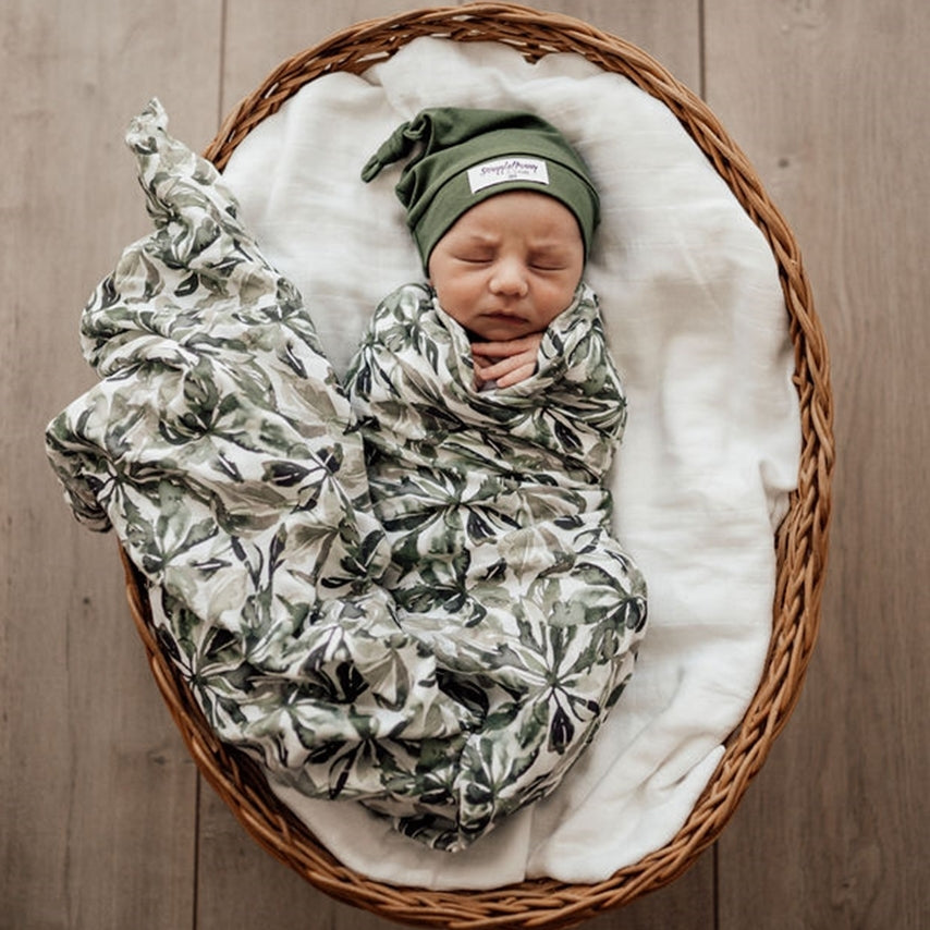 Organic Muslin Wrap - Evergreen Swaddles & Wraps Snuggle Hunny Kids 