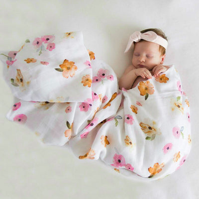 Organic Muslin Wrap - Poppy Swaddles & Wraps Snuggle Hunny Kids 