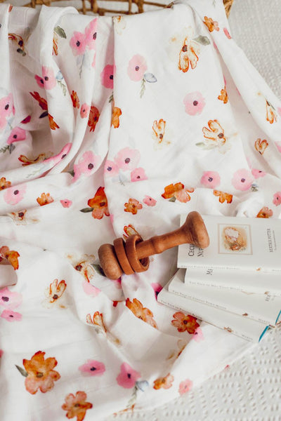 Organic Muslin Wrap - Poppy Swaddles & Wraps Snuggle Hunny Kids 