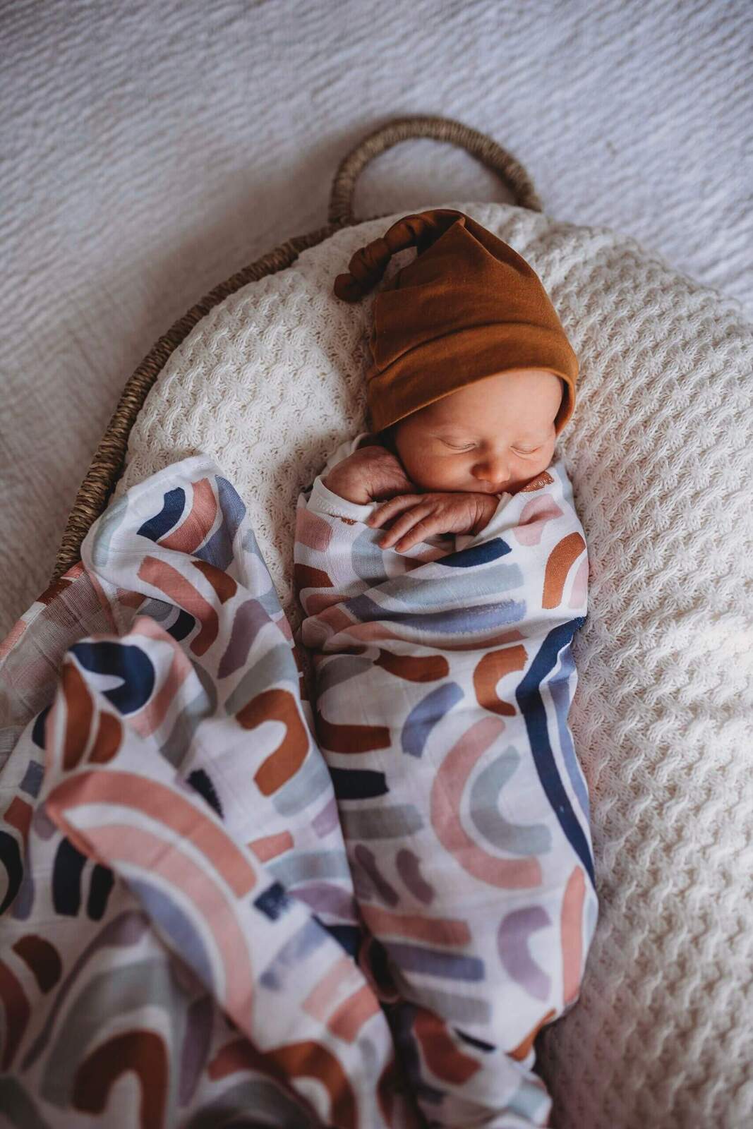 Organic Muslin Wrap - Rainbow Baby Swaddles & Wraps Snuggle Hunny Kids 