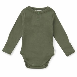 Snuggle Hunny - Organic Long Sleeve Bodysuit - Olive