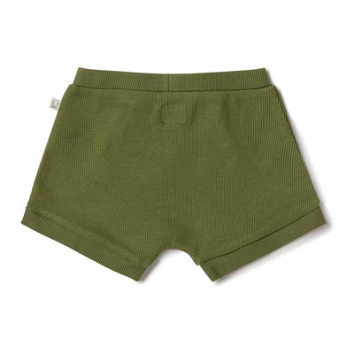 Organic Olive Shorts Shorts Snuggle Hunny Kids 