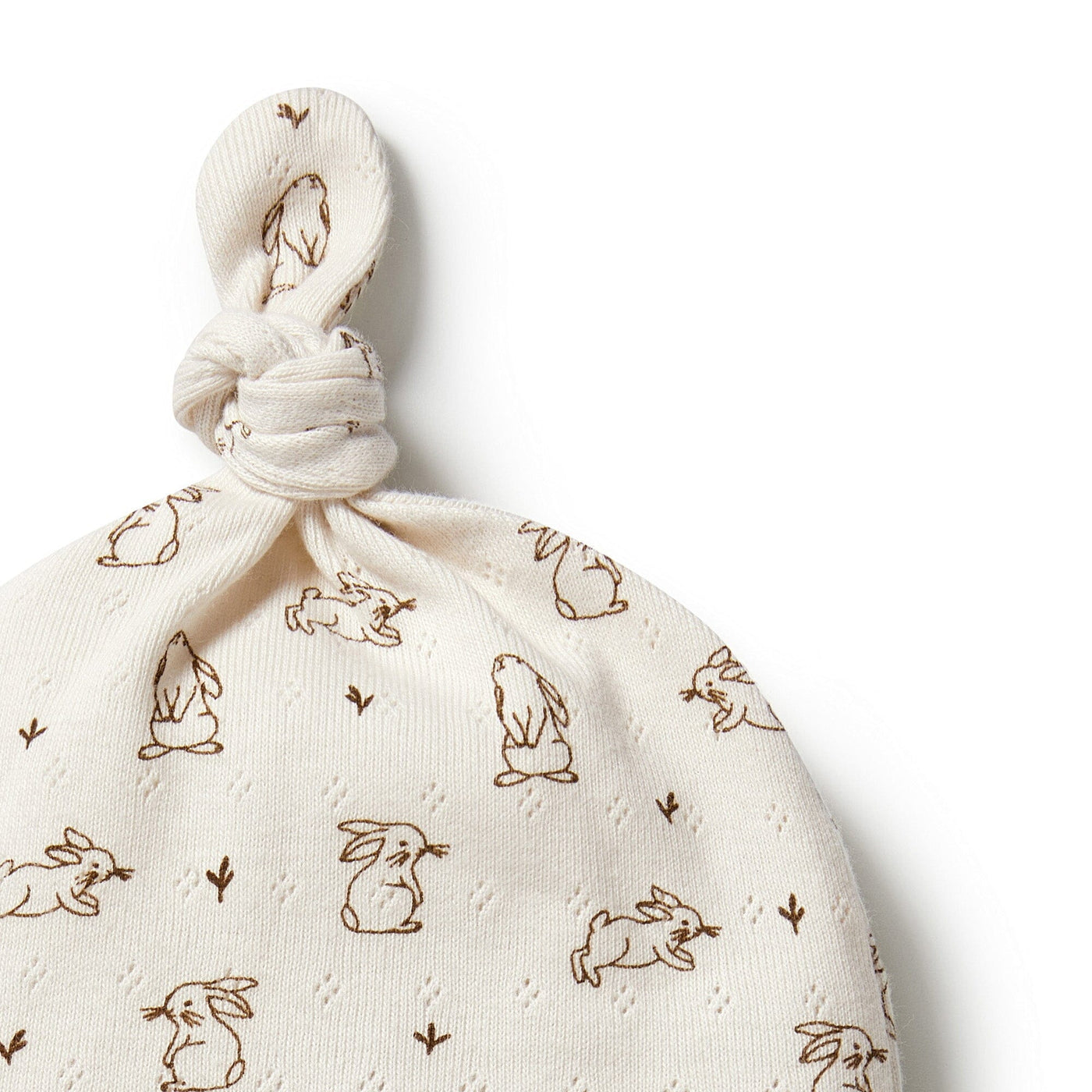 Organic Pointelle Knot Hat - Bunny Love Beanie Wilson & Frenchy 