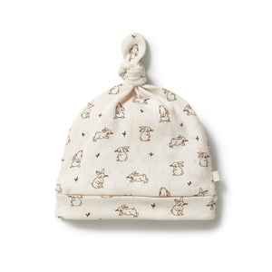 Wilson & Frenchy - Organic Pointelle Knot Hat Bunny Love