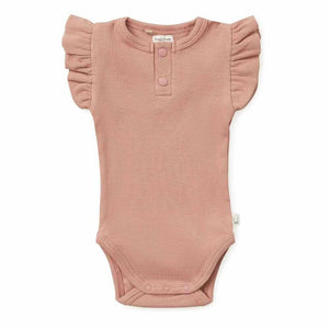 Snuggle Hunny - Organic Short Sleeve Bodysuit - Rose