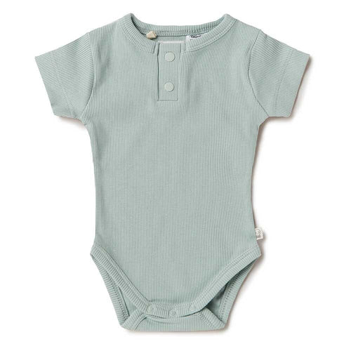 Snuggle Hunny - Organic Short Sleeve Bodysuit - Sage