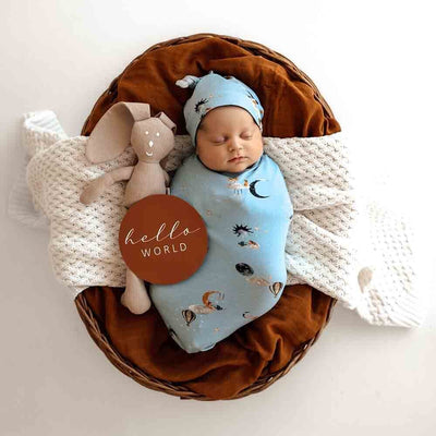 Organic Snuggle Swaddle Sack & Beanie Set - Dream Swaddles & Wraps Snuggle Hunny 