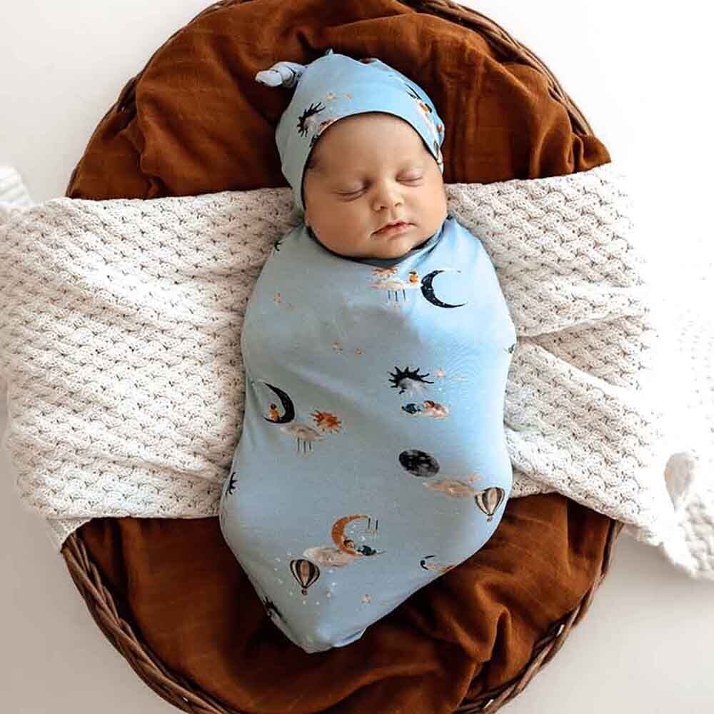 Organic Snuggle Swaddle Sack & Beanie Set - Dream Swaddles & Wraps Snuggle Hunny 