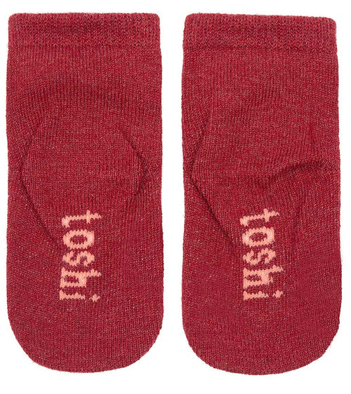 Toshi Organic Socks Ankle Dreamtime - Rosewood