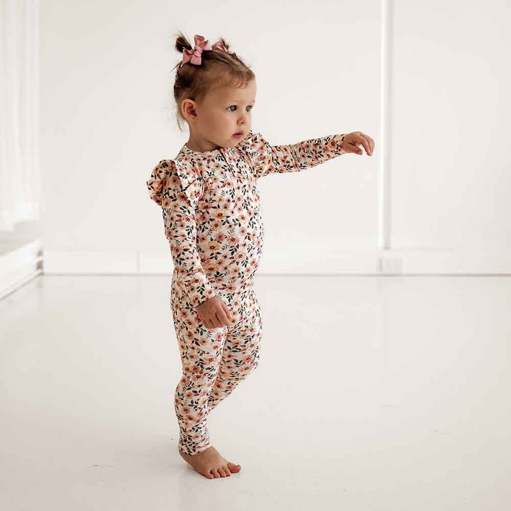 Organic Spring Floral Growsuit Growsuit Snuggle Hunny 