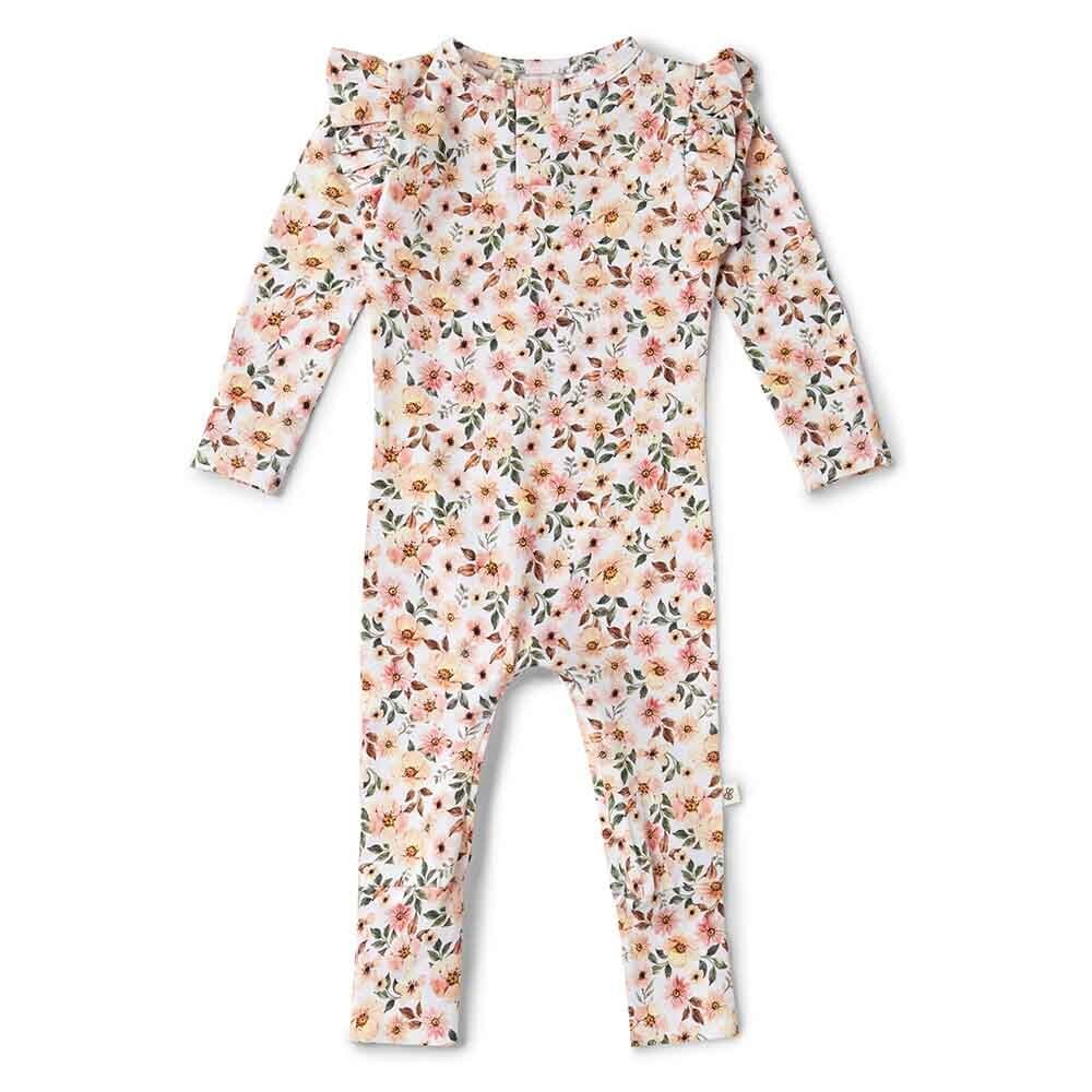 Organic Spring Floral Growsuit Growsuit Snuggle Hunny 