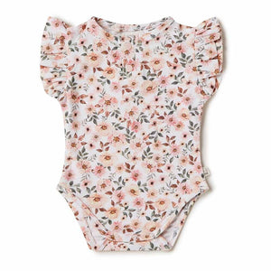 Snuggle Hunny - Organic Short Sleeve Bodysuit - Spring Floral