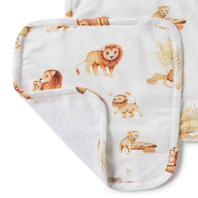 Organic Wash Cloths Lion - 3 Pack Wash Cloth Snuggle Hunny Kids 