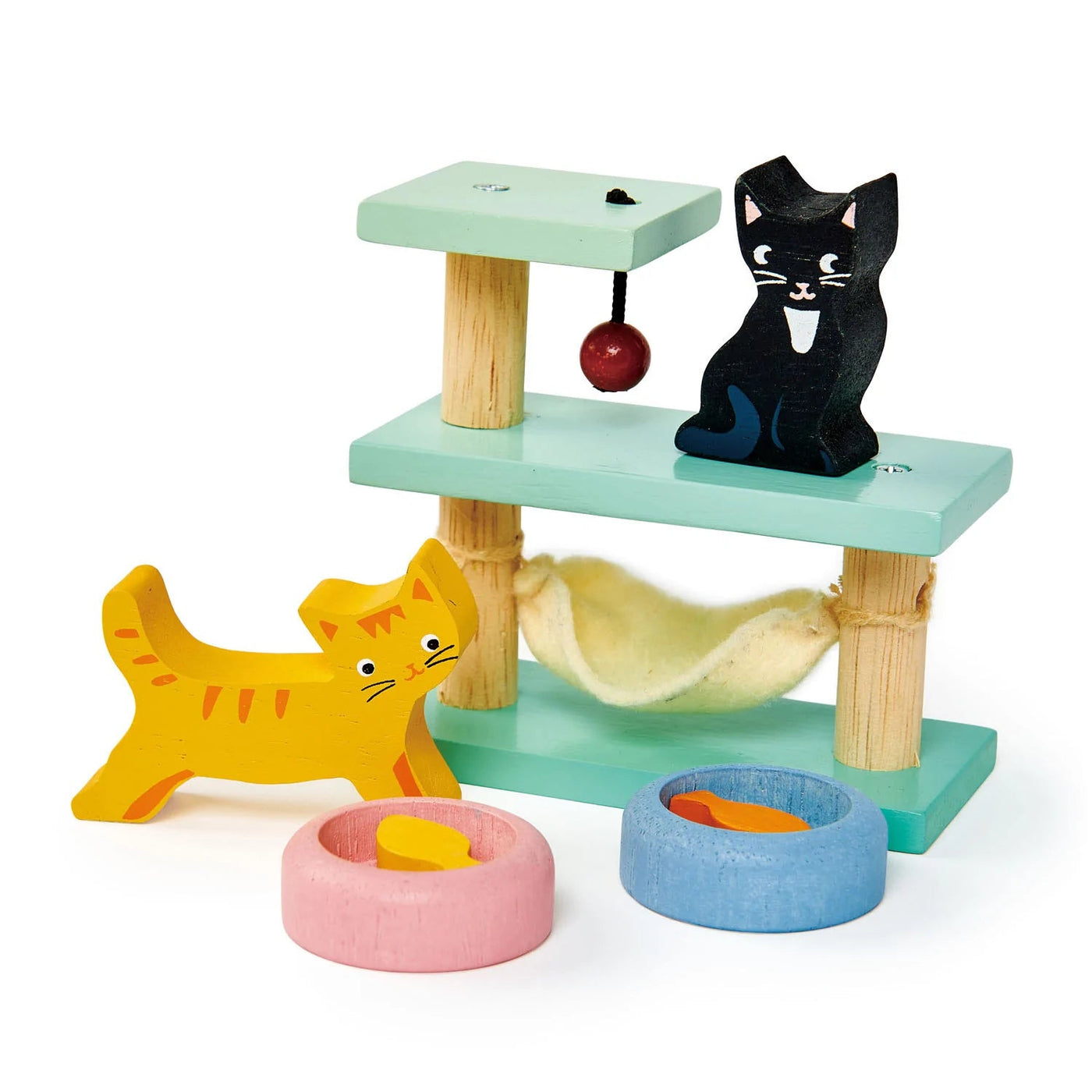 Pet Cat Set Wooden Toy Tender Leaf Toys 