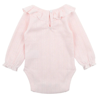 Pink Pointelle LS Bodysuit Bodysuit Bebe 