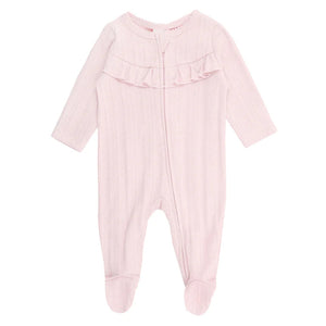 Bebe - Pink Pointelle Onesie