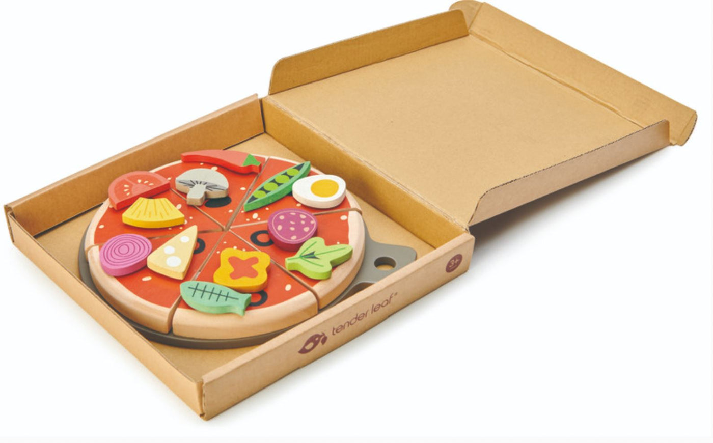 Pizza Party Wooden Toy Tender Leaf Toys 