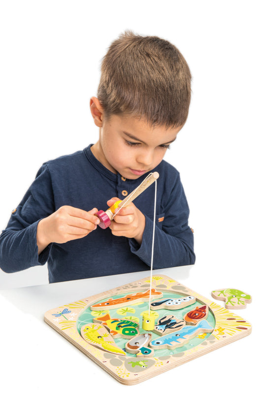 Pond Dipping Fishing Game Wooden Toy Tender Leaf Toys 