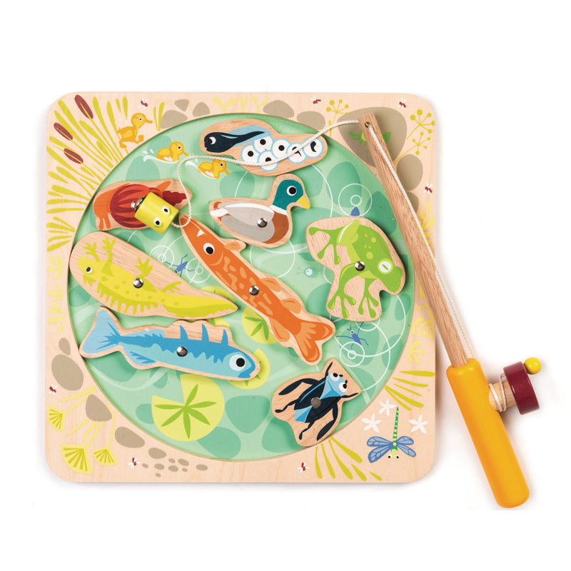 Pond Dipping Fishing Game Wooden Toy Tender Leaf Toys 