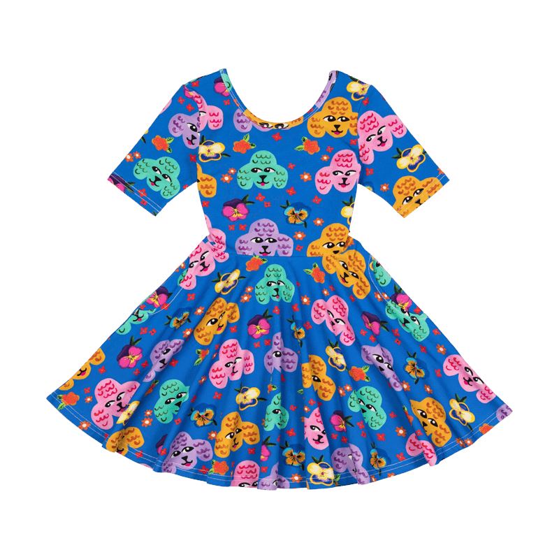 Poodles SS Mabel Waisted Dress Short Sleeve Dress Rock Your Baby 