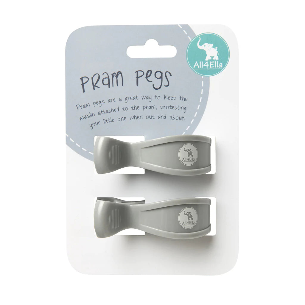 Pram Pegs - Grey Pram Pegs All 4 Ella 