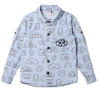 PRE ORDER Minti Drawings Cotton Shirt - Blue Long Sleeve Shirt Minti 