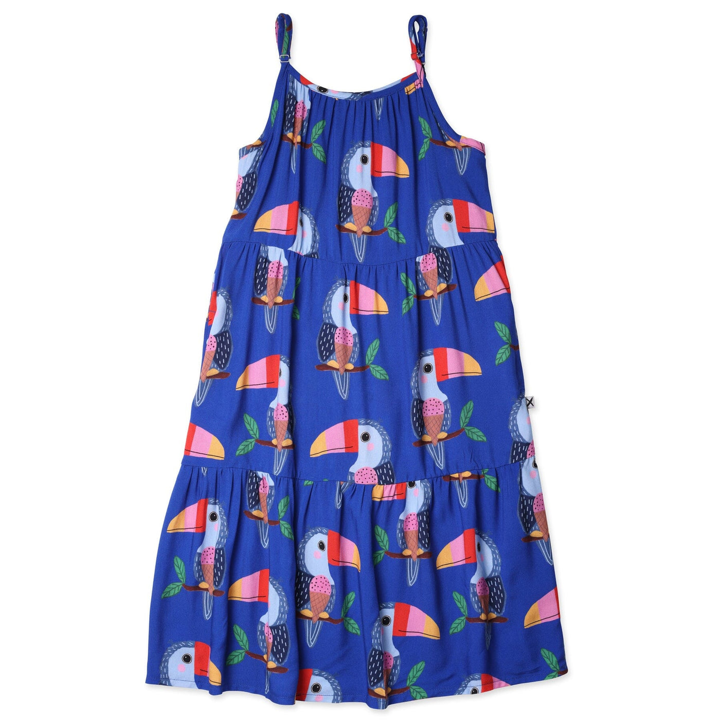 PRE ORDER Minti Icecream Toucan Midi Woven Dress - Cobalt Sleeveless Dress Minti 