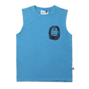 Minti Roaring Lion Sleeveless Tee - Sky Wash