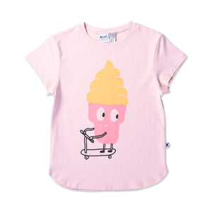 Minti Skating Snowcone Tee - Muted Pink