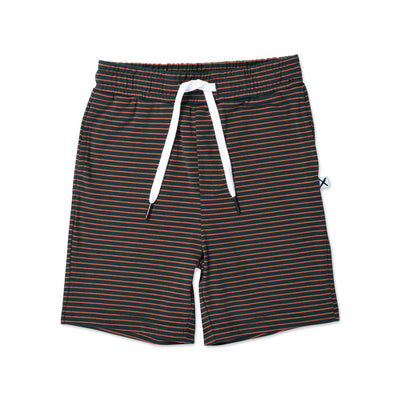 PRE ORDER - Striped Hendrix Short - Forest/Orange Stripe Shorts Minti 