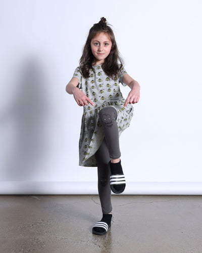 PREORDER Minti Bees Knees Tights - Dark Grey Leggings Minti 