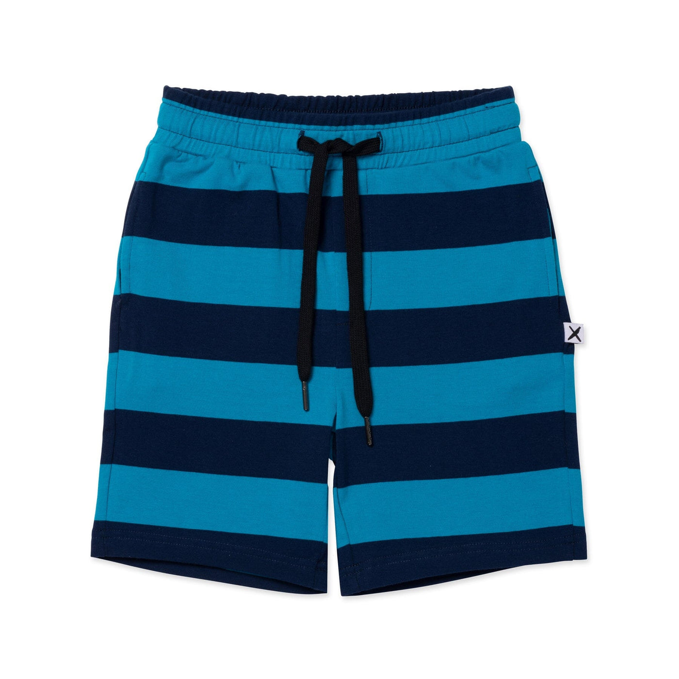 PREORDER Minti Duo Short - Aqua/Navy Stripe Shorts Minti 