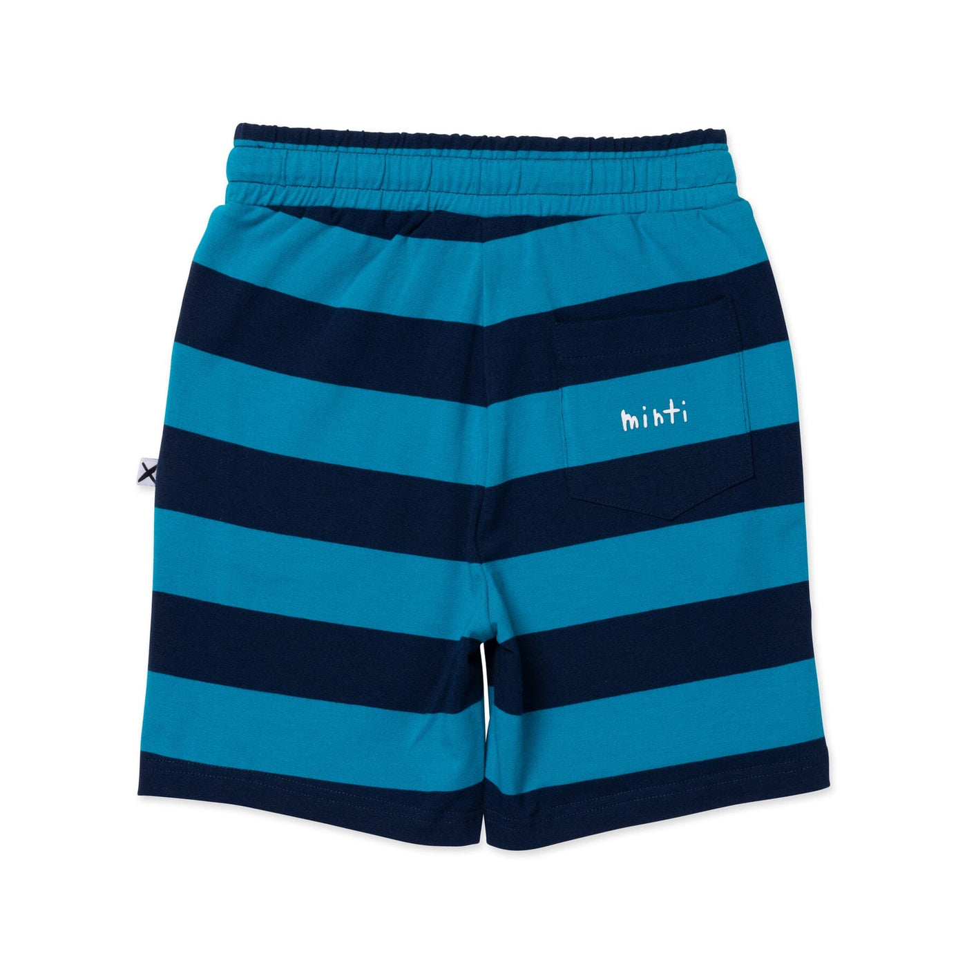 PREORDER Minti Duo Short - Aqua/Navy Stripe Shorts Minti 