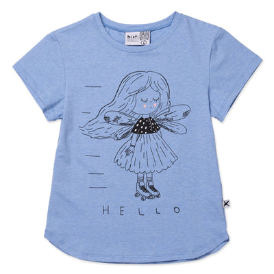 PREORDER Minti Fairy Skater Tee - Blue Marle Short Sleeve T-Shirt Minti 