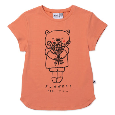 PREORDER Minti Flowers For You Tee - Apricot Short Sleeve T-Shirt Minti 