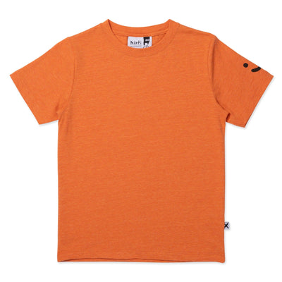 PREORDER Minti Happy Face Tee - Orange Marle Short Sleeve T-Shirt Minti 