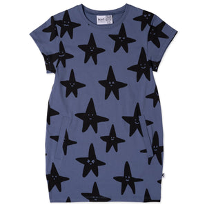 Minti Happy Stars Dress - Midnight