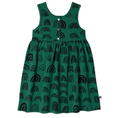 PREORDER Minti Rainbows Dress - Kelly Green Sleeveless Dress Minti 