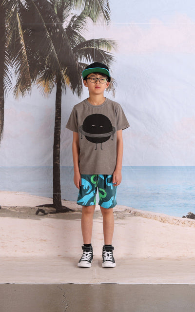 PREORDER Minti Space Dinos Short - Dark Green Shorts Minti 