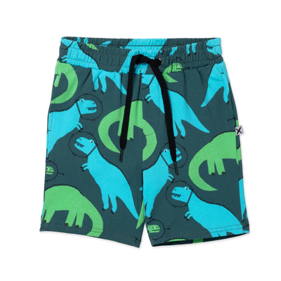 PREORDER Minti Space Dinos Short - Dark Green Shorts Minti 